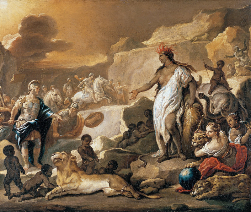 Serie af de fire verdensdele. Afrika - Luca Giordano