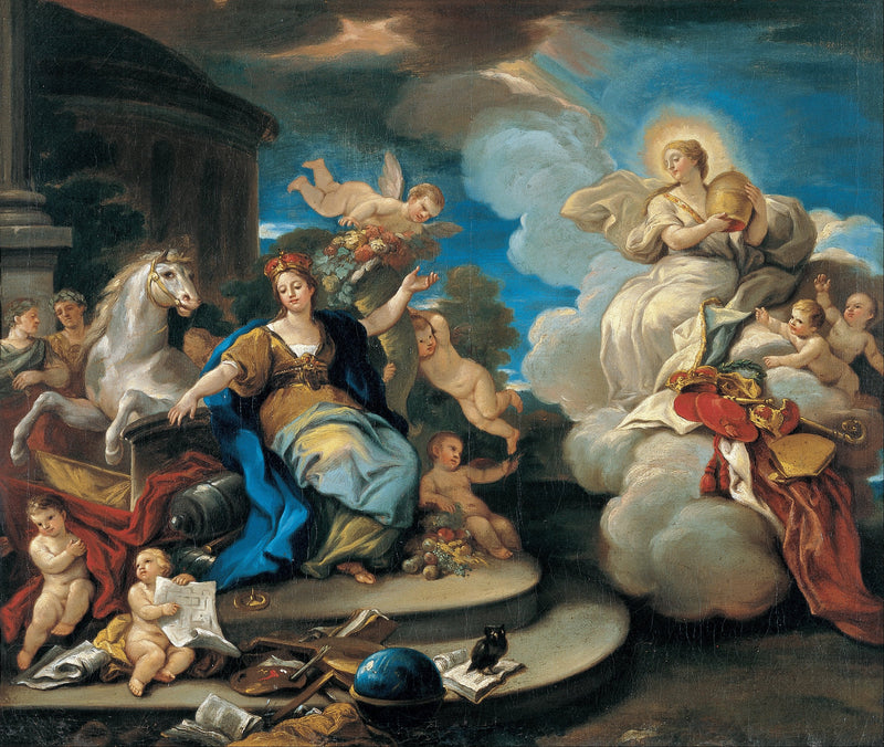 Serie af de fire verdensdele. Europa - Luca Giordano