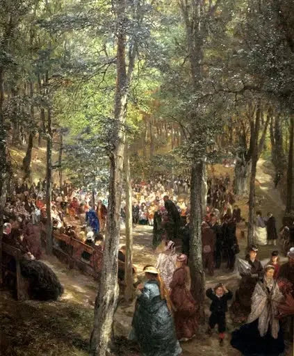Prædiken i bøgeskoven nær Kösen - Adolph von Menzel
