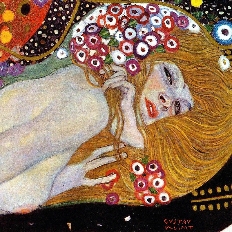 🐍 Vand slanger II (Detalje) – Gustav Klimt (1904–1907)