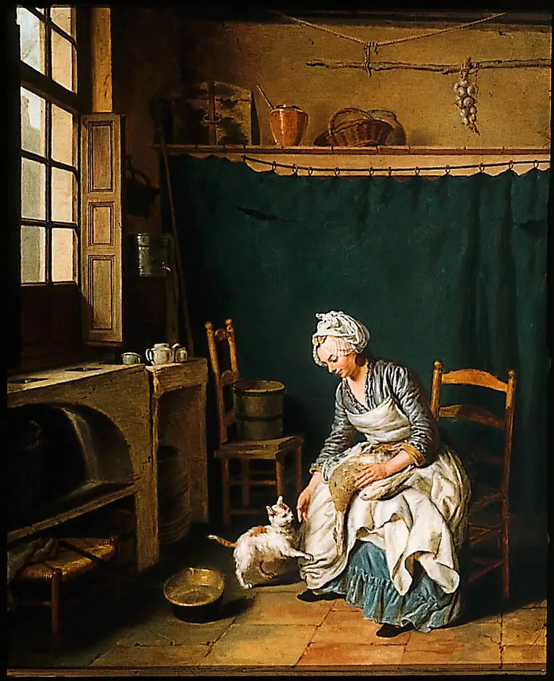 Servante til at plukke en kylling - Nicolas-Bernard Lépicié