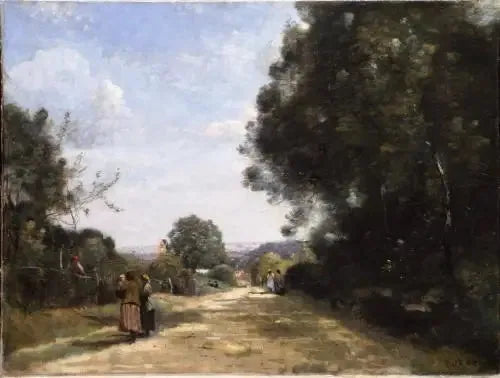 Sèvres-Brimborion. Udsigt taget med udsyn mod Paris - Jean-Baptiste Camille Corot