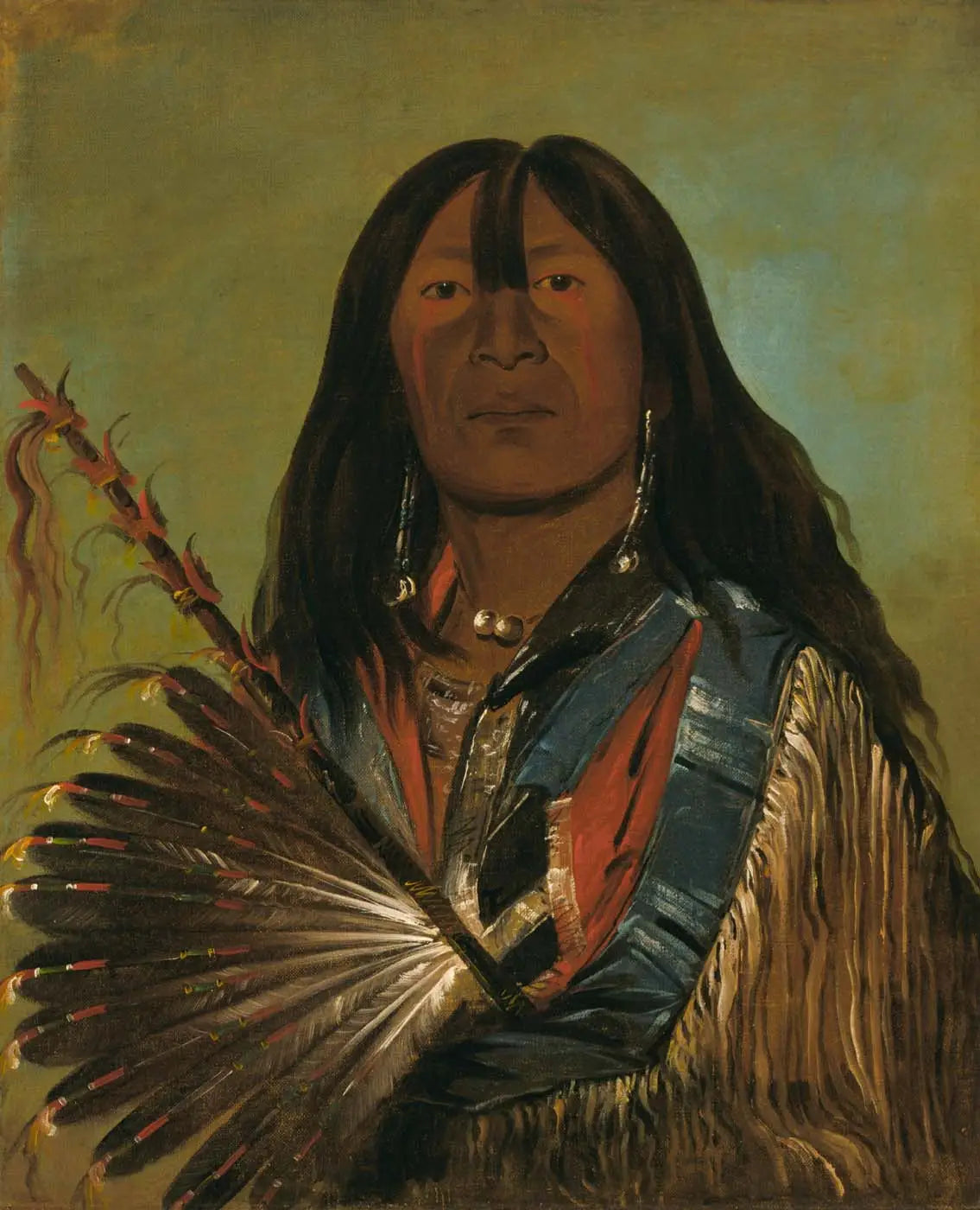 Shón-ka le chien chef de la bande des Bad Arrow Points - George Catlin - Alpha Reproduction