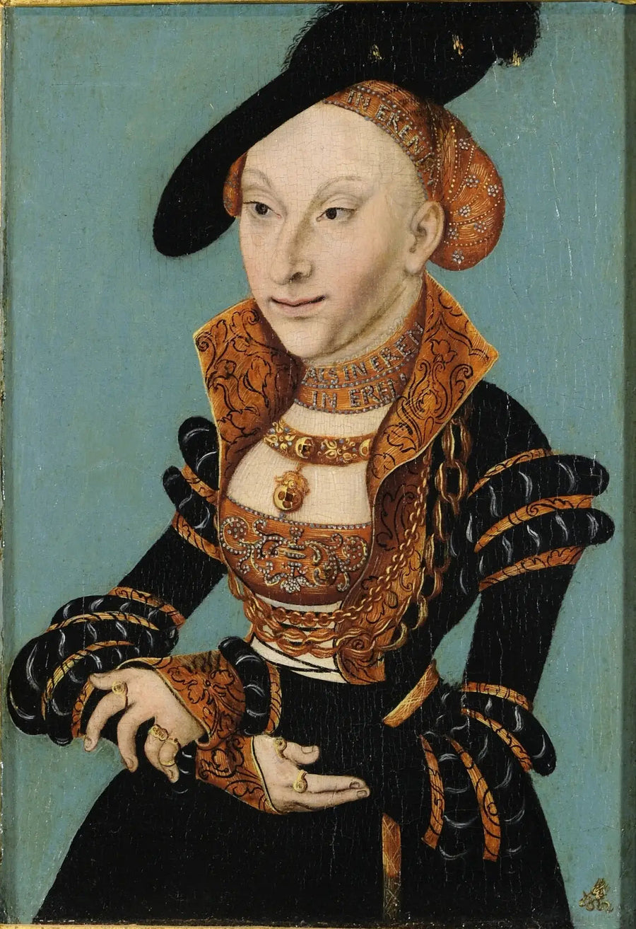 Sibylle de Clèves, hertuginde af Sachsen (1512-1554) - Lucas Cranach den Ældre