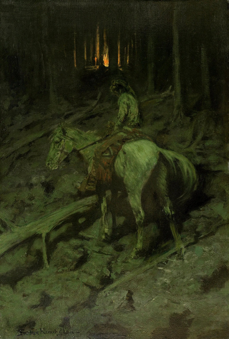 Apache skudsignal - Frederic Remington