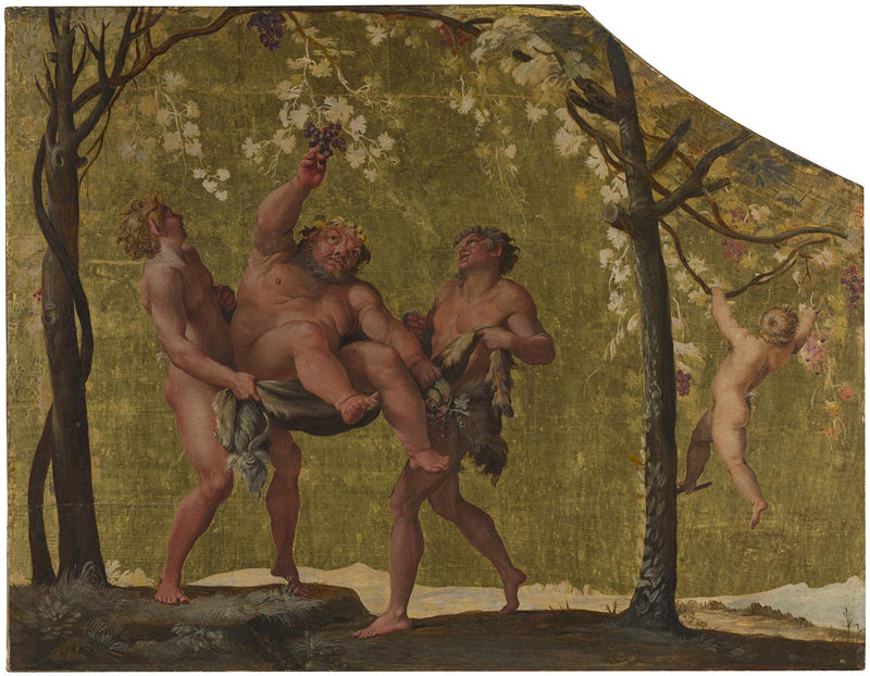 Silène, der samler druer - Annibale Carracci