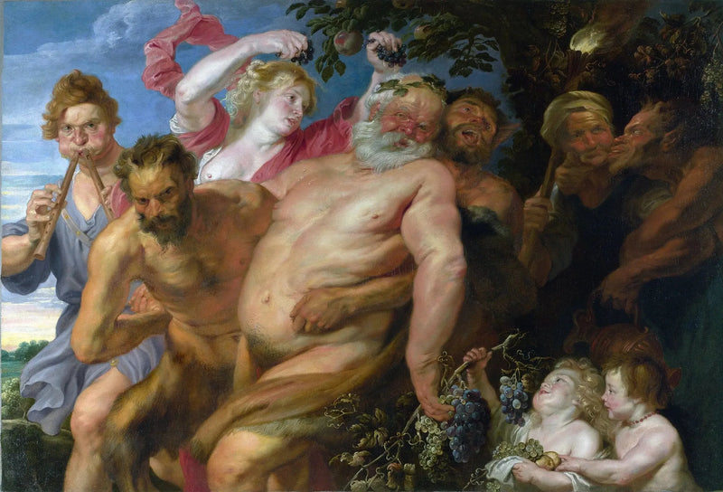 Silène ivre støttet af satyrer - Antoine van Dyck