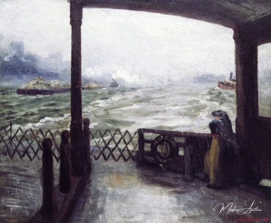 Sillage du Ferry - John Sloan - Reproductions de tableaux et peintures haut de gamme