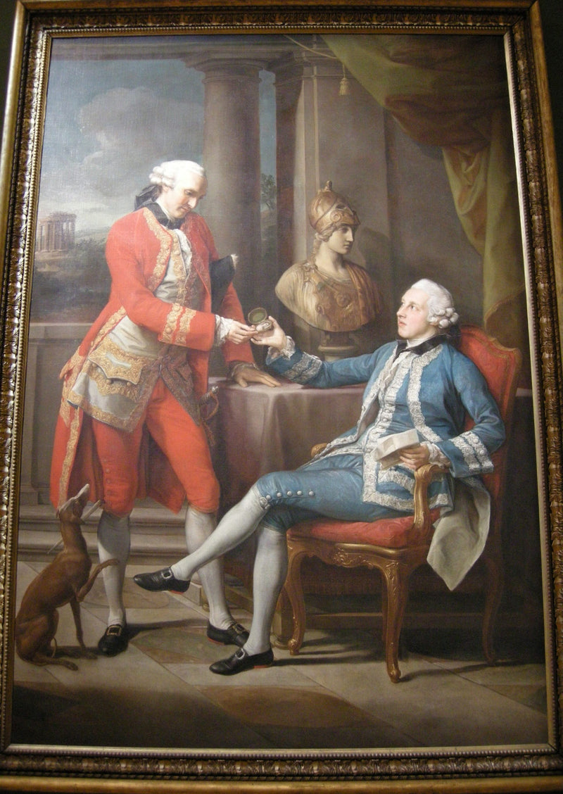 Sir Sampson Gideon og en ukendt følgesvend - Pompeo Batoni