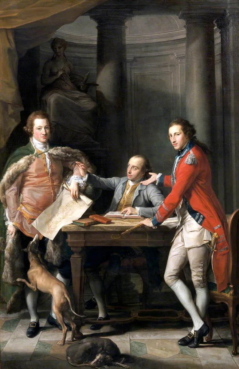 Sir Watkin Williams-Wynn (1749–1789), 4. baron, Thomas Apperley (1734–1819) og kaptajn Edward Hamilton - Pompeo Batoni