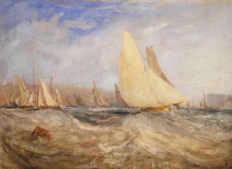 Skitse til 'East Cowes Castle, Regattaen der Slår til Vinden' Nr. 2 - J. M. W. Turner