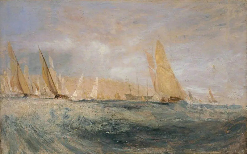 Skitse til 'East Cowes Castle, regattaen der slår til vind' Nr. 3 - J. M. W. Turner