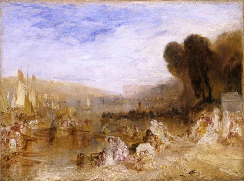 Skitse til 'East Cowes Castle, regattaen starter for deres fortøjninger' Nr. 3 - J. M. W. Turner