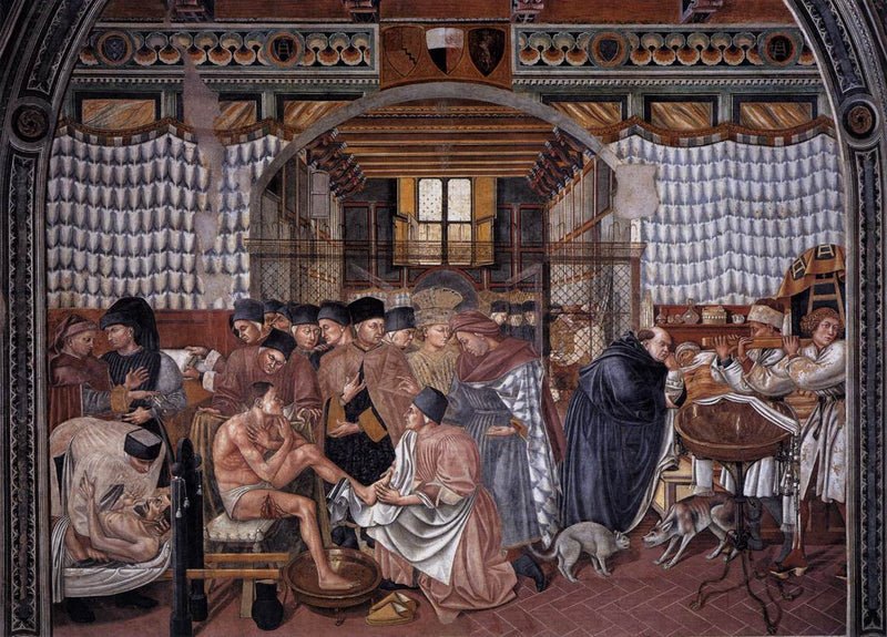 Pleje af syge - Domenico di Bartolo