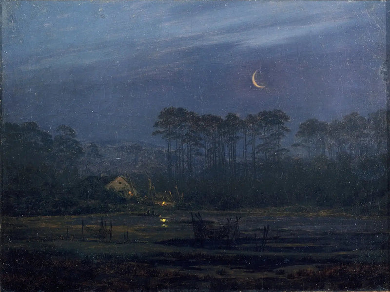 Aften ved floden - Caspar David Friedrich