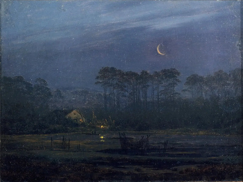 Aften ved floden - Caspar David Friedrich