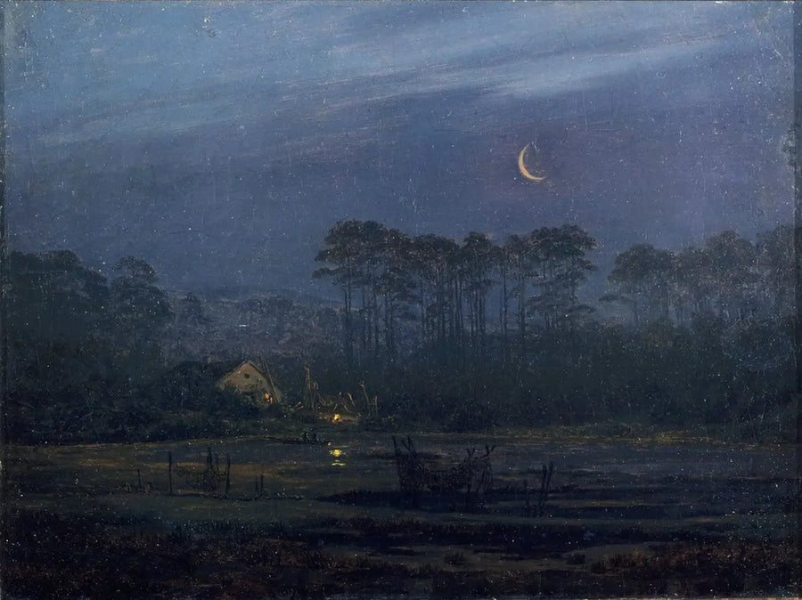 Aften ved floden - Caspar David Friedrich