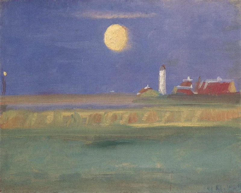 Måneskinsaften. Fyrtårn - Anna Ancher