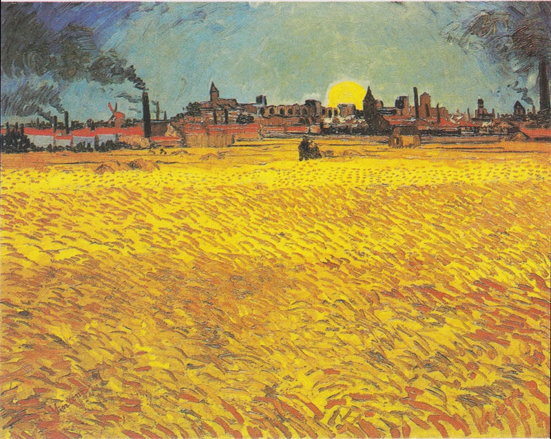 Hvedemark i solnedgang - Vincent van Gogh