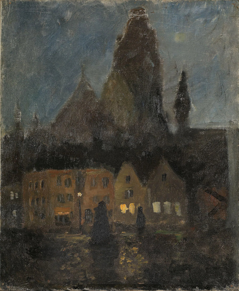 Aften i Dieppe - Frits Thaulow
