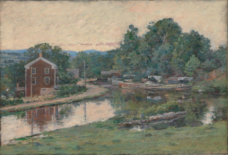Aften ved slusen, Napanoch, New York - Theodore Robinson