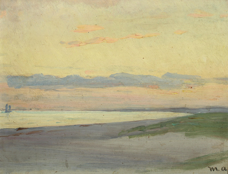 Aften i Skagen med havudsigt. - Michael Peter Ancher