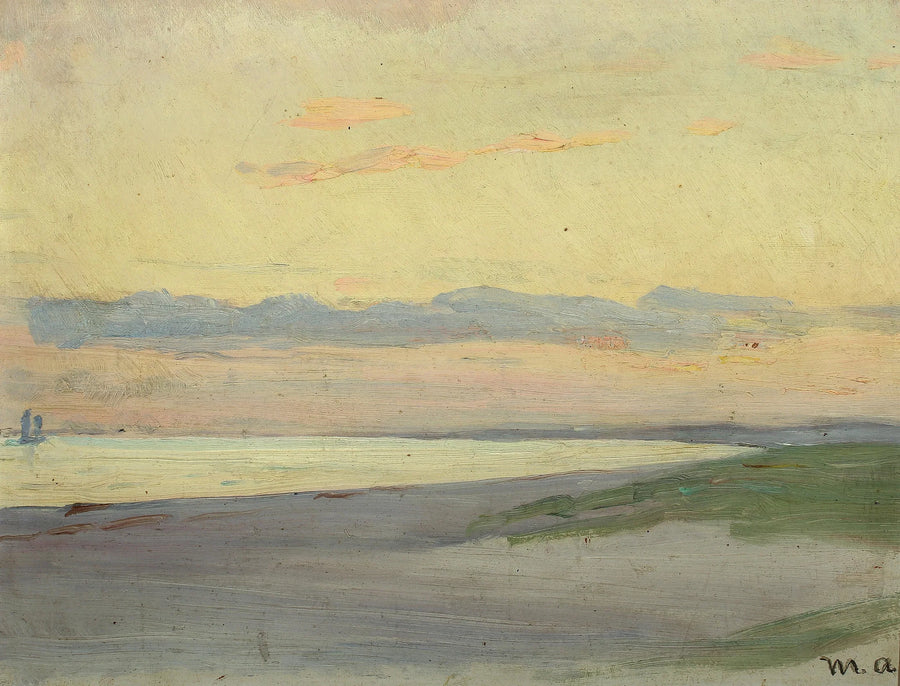 Aften i Skagen med havudsigt. - Michael Peter Ancher