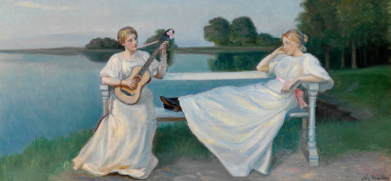 Sommeraften i Skagen. -Michael Peter Ancher