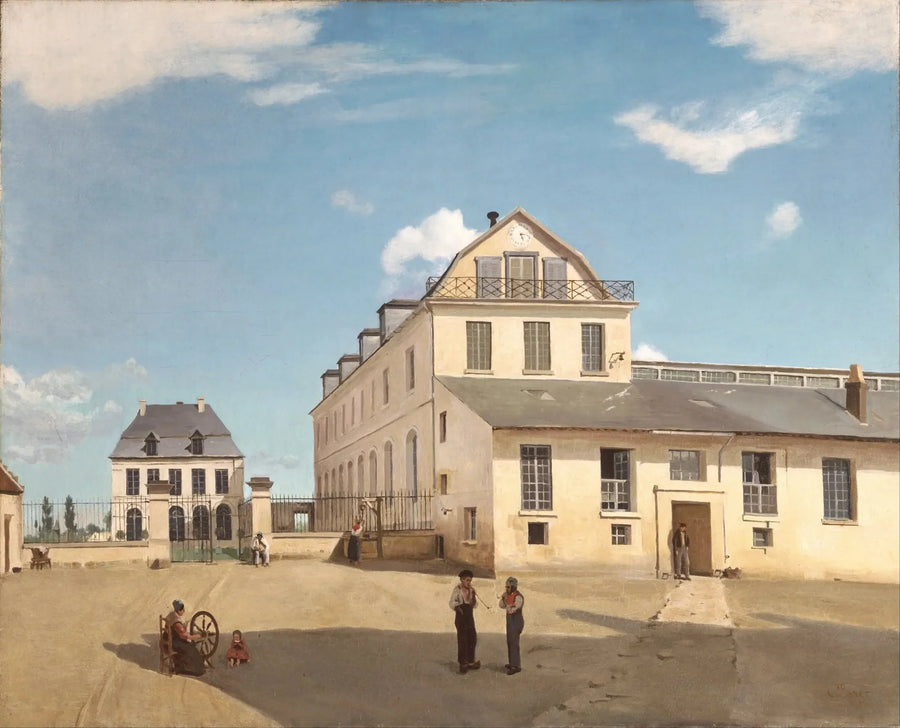 Soissons – Bolig og fabrik af M. Henry - Jean-Baptiste Camille Corot