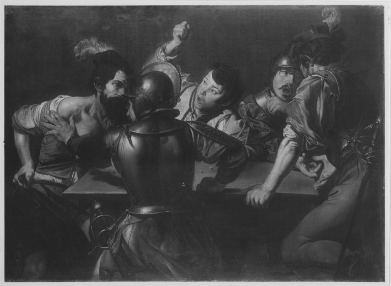 Soldaten beim Würfelspiel - Valentin de Boulogne image 1 reproduction réalisée par Alpha Reproduction