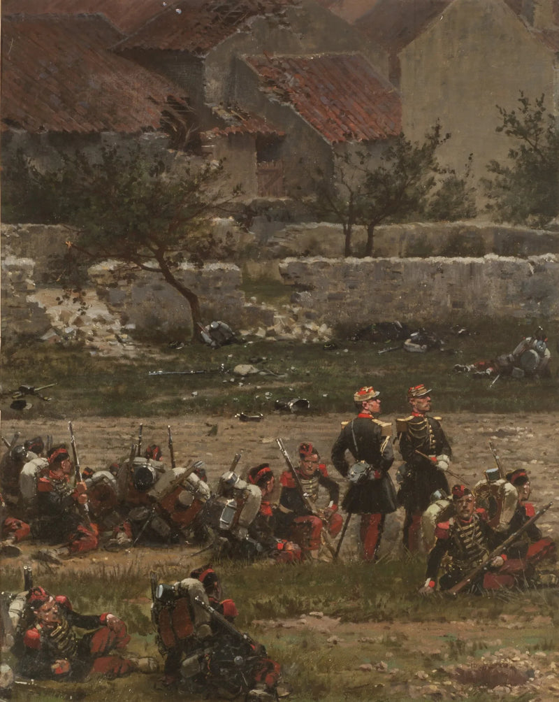 Soldater i hvile (Panorama af slaget ved Rezonville) (Fragment) - Édouard Detaille
