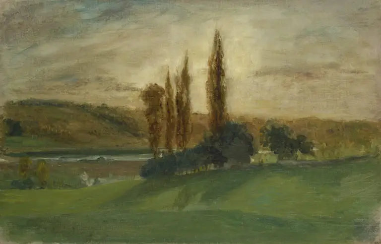 Solnedgang ved Champrosay - Eugène Delacroix