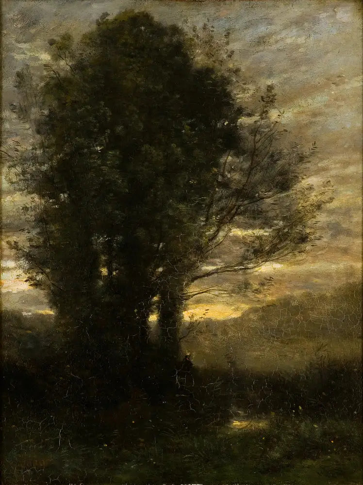 Solnedgang efter regnen - Jean-Baptiste Camille Corot