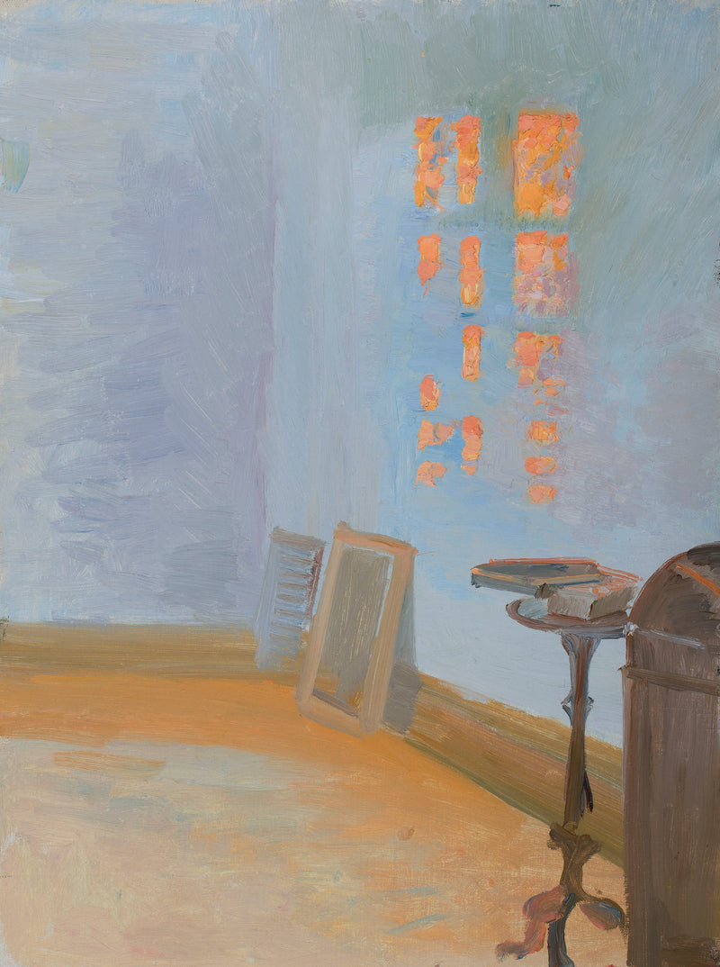 Solnedgang i kunstnerens atelier på Markvej. - Anna Ancher