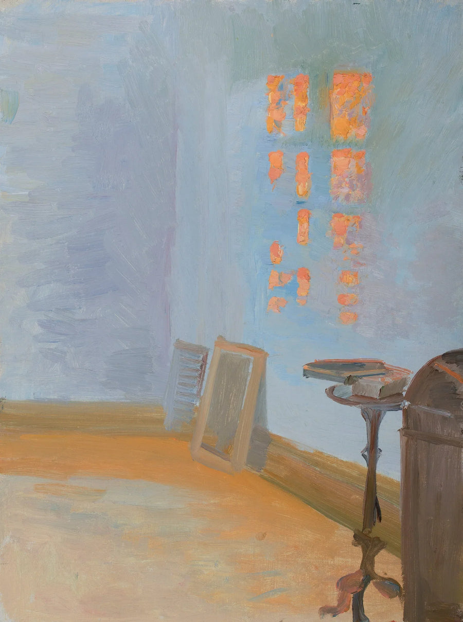 Solnedgang i kunstnerens atelier på Markvej. - Anna Ancher