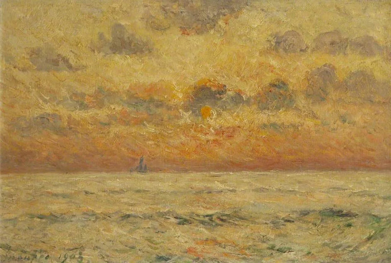 Solnedgang ved havet, Quiberon - Maxime Maufra