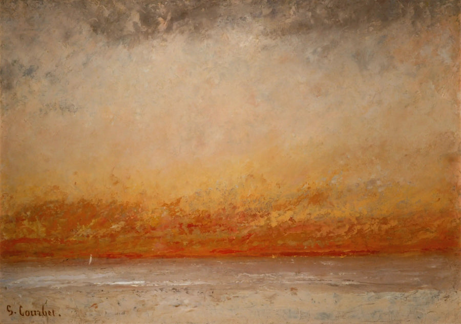 Solnedgang, Marine - Gustave Courbet