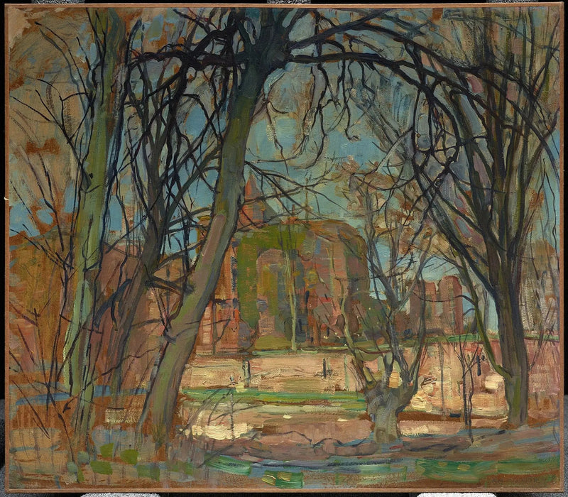 Forårssol (Lentezon): Ruin af Brederode Slot - Piet Mondrian
