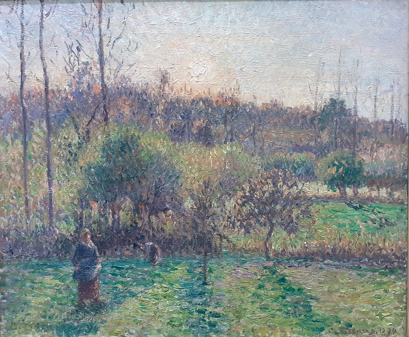 Solopgang ved Eragny - Camille Pissarro