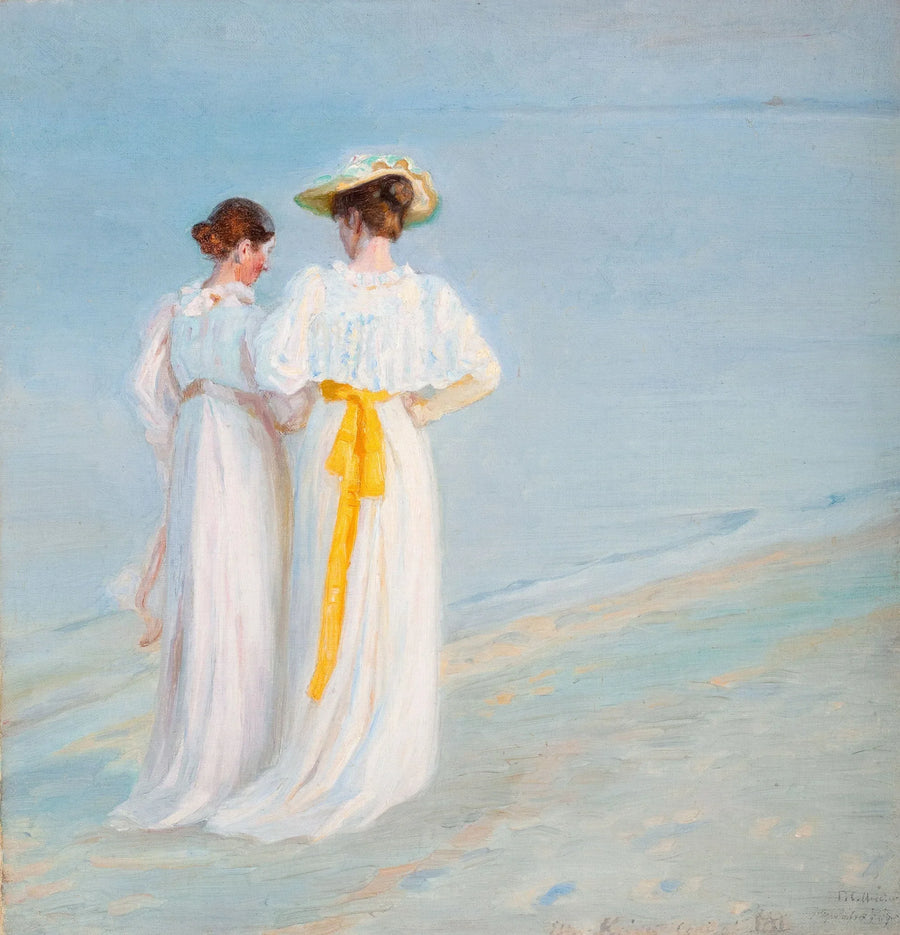 Sommeraften på Skagens strand - Michael Peter Ancher