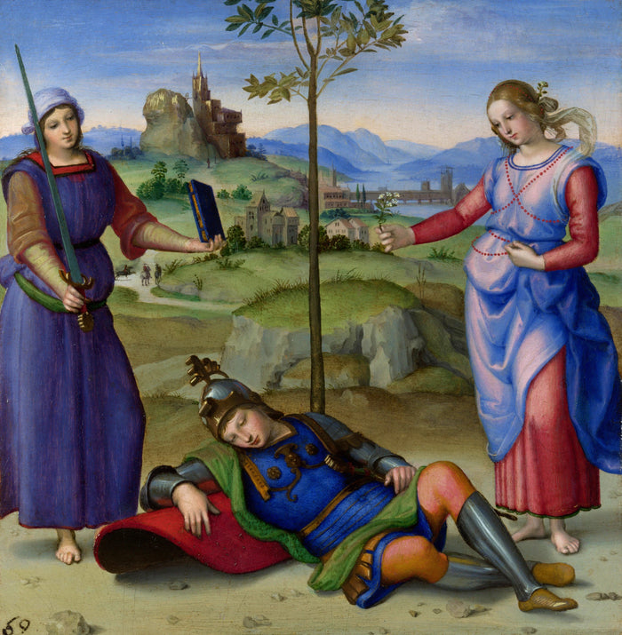 Ridderdrømmen, omkring 1504 - Raphaël