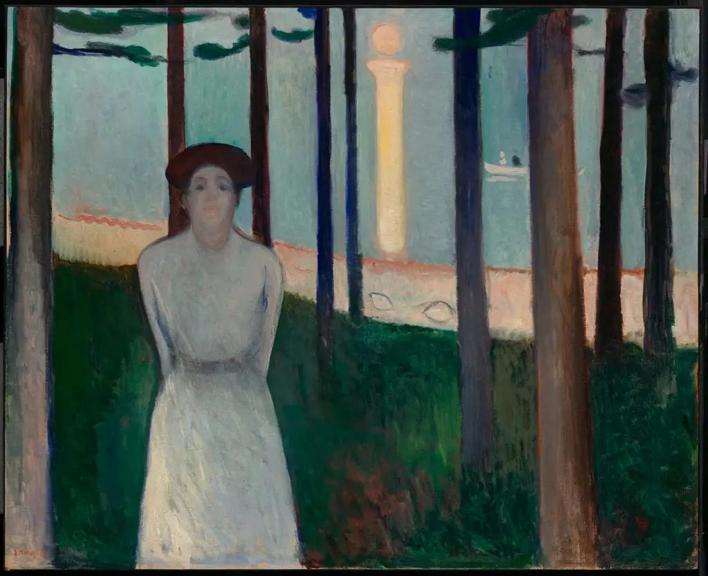 Reproduction du tableau « Songe d'une nuit d'été. La Voix - Edvard Munch » par Alpha Reproduction en peinture à l’huile