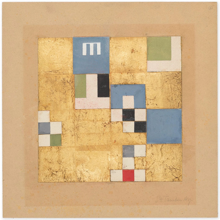 [Vertikal-horisontal komposition med objektelementer] (ca. 1919 -1938, version 2) - Sophie Taeuber-Arp