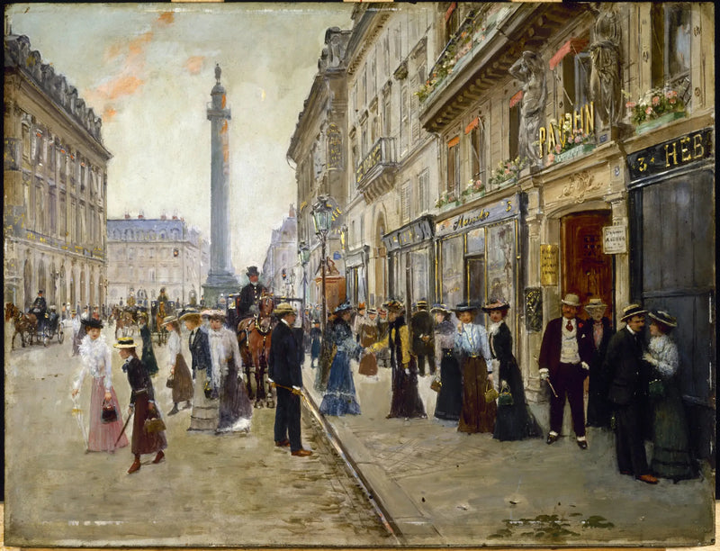 Udstødning af arbejderinderne fra huset Paquin - Jean Béraud