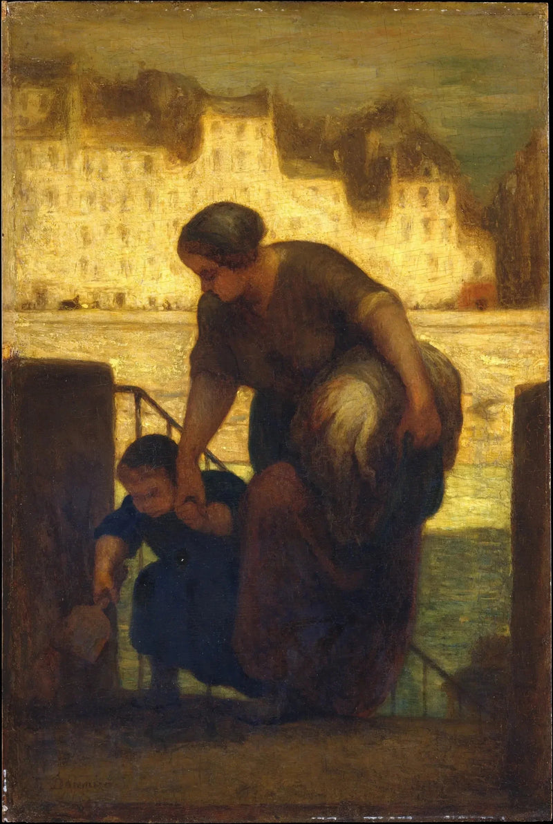 Udskæring af vaskebåden - Honoré Daumier