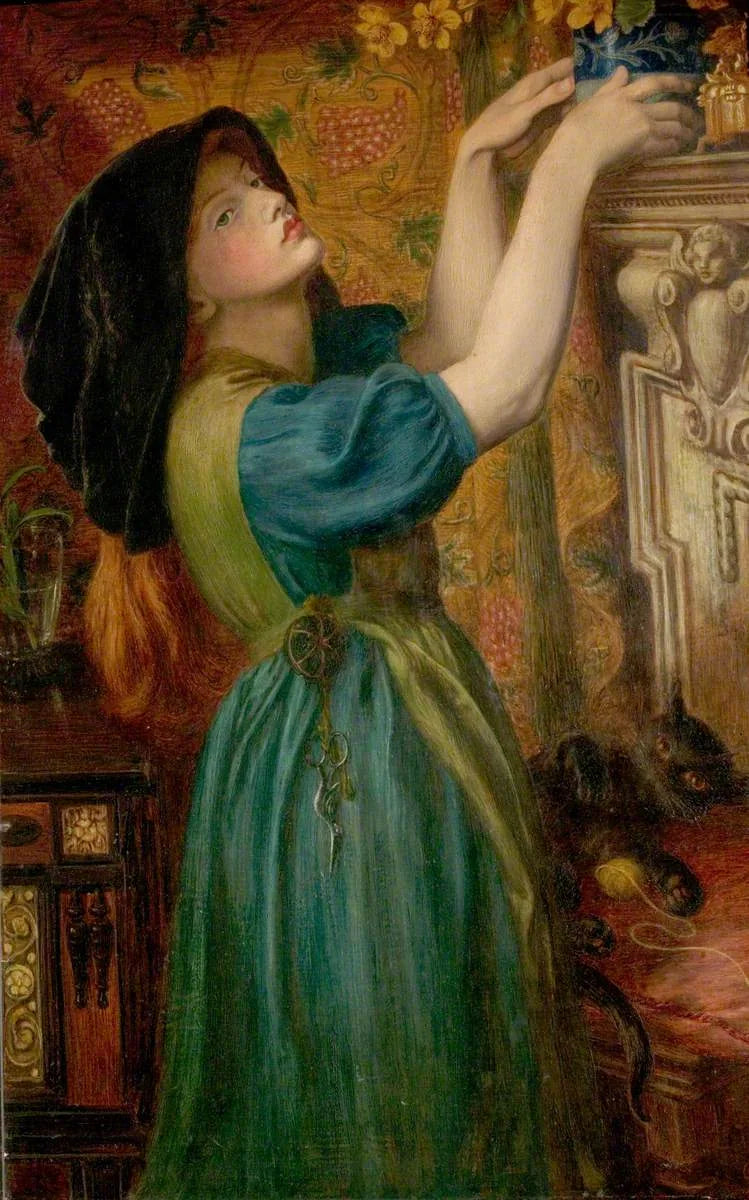 Soucis (The Bower Maiden, Fleur-de-Marie) - Dante Gabriel Rossetti