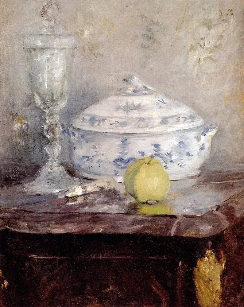 Suppeform og æble - Berthe Morisot