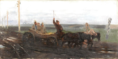 Sous bonne garde. Sur une route de vente - Ilya Repin - Alpha Reproduction