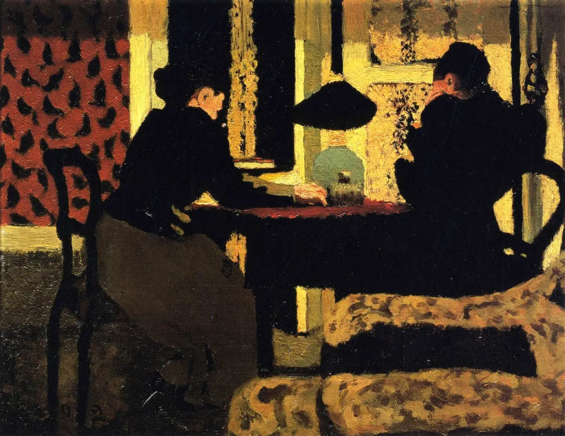 Under lampen - Édouard Vuillard