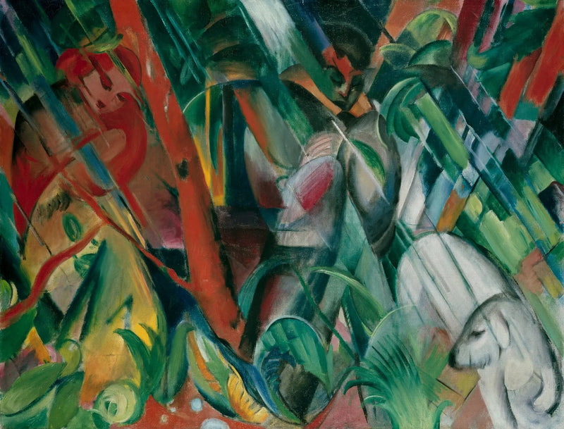 Under regnen - Franz Marc